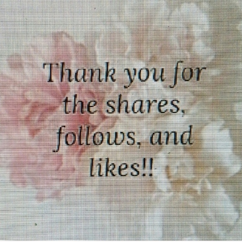 Thanks for the shares follows and likes